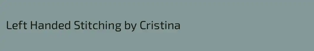 Left Handed Stitching by Cristina